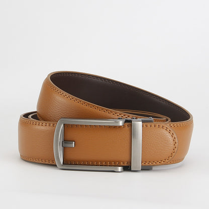 Reverse pull buckle belt
