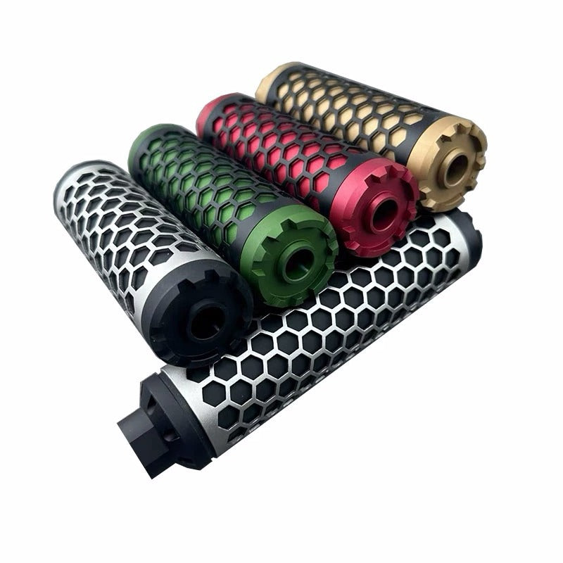 Reverse tooth honeycomb metal muffler