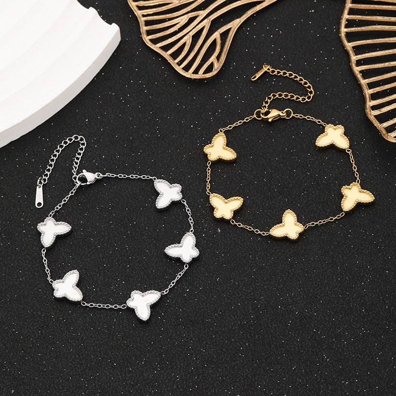 Reversible Butterfly Titanium Steel Jewelry Set