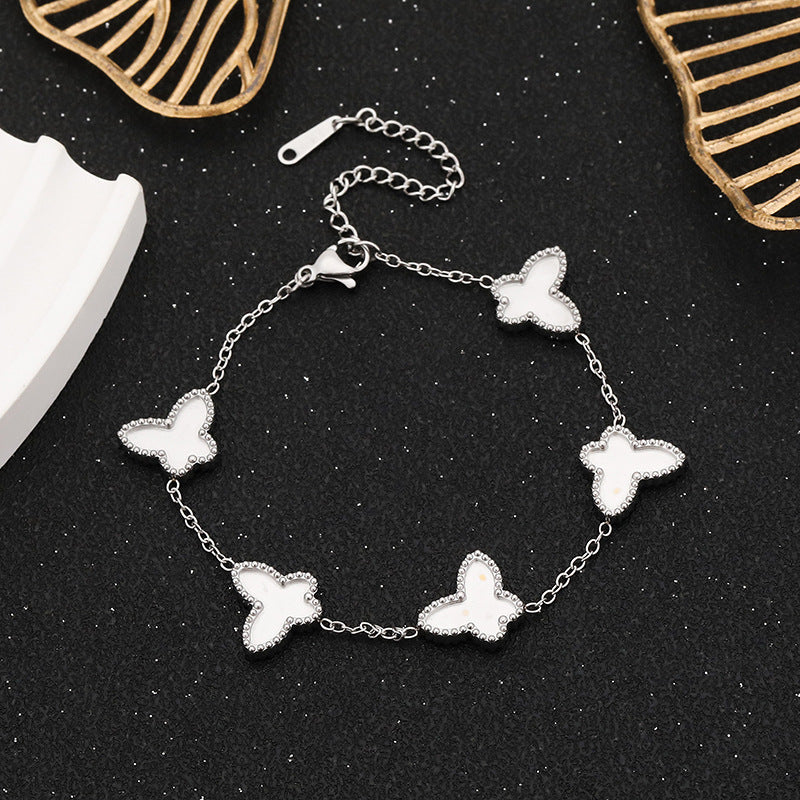 Reversible Butterfly Titanium Steel Jewelry Set