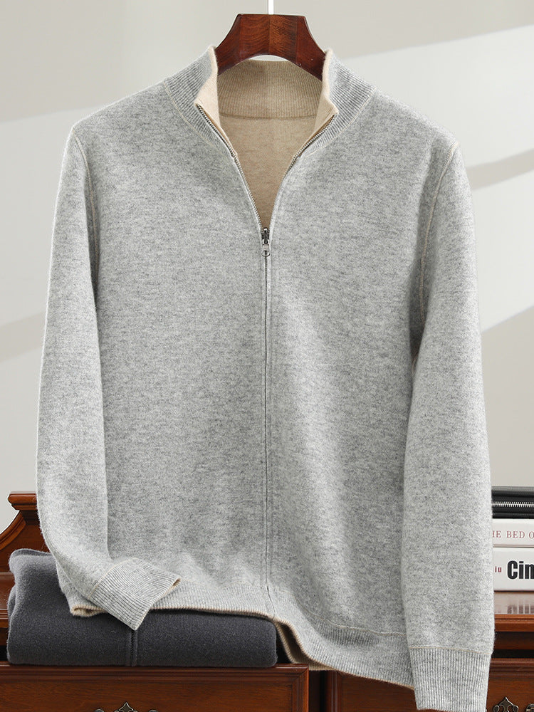Reversible Cashmere Blend Cardigan