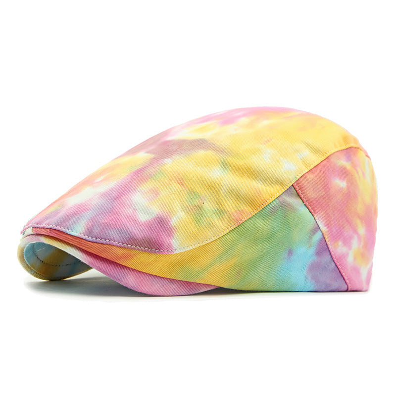 Reversible Cotton Tie-Dye Beret Cap