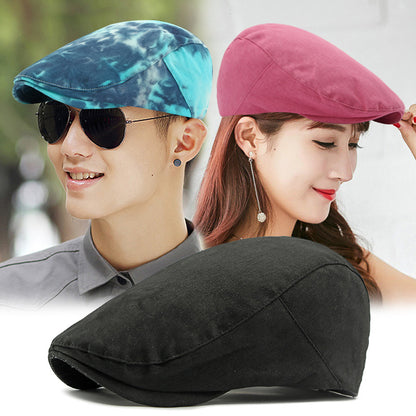 Reversible Cotton Tie-Dye Beret Cap