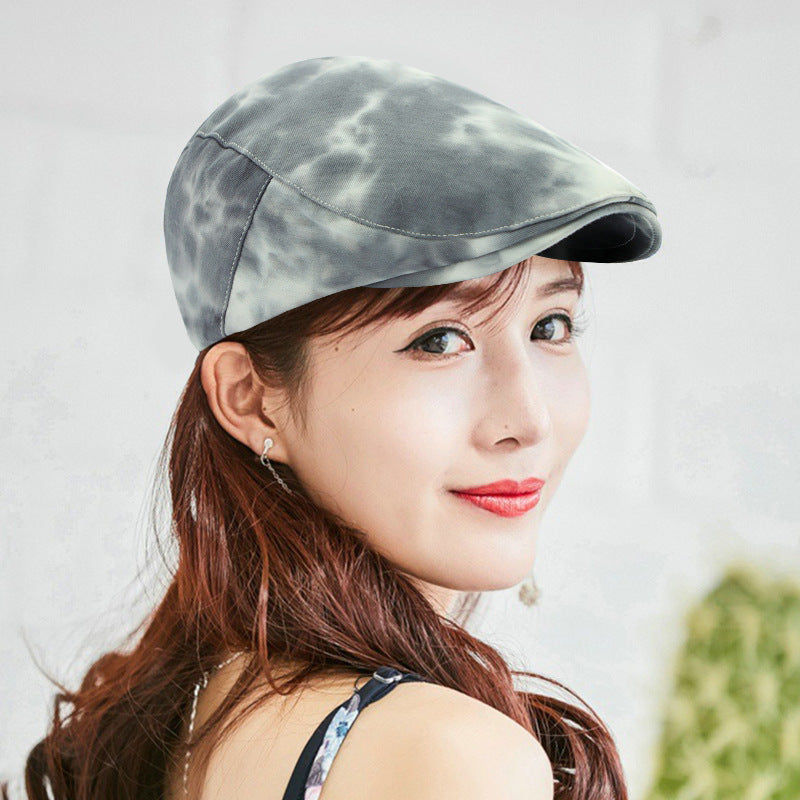 Reversible Cotton Tie-Dye Beret Cap