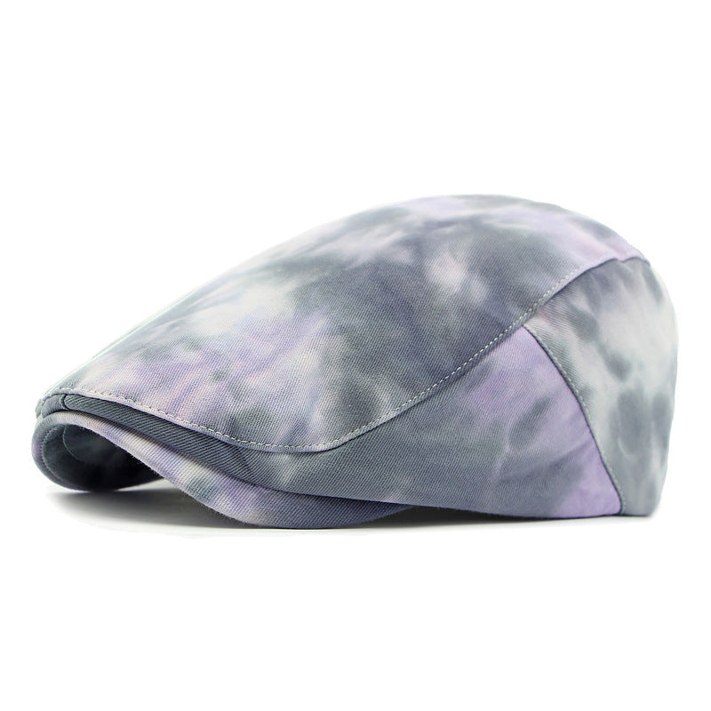 Reversible Cotton Tie-Dye Beret Cap