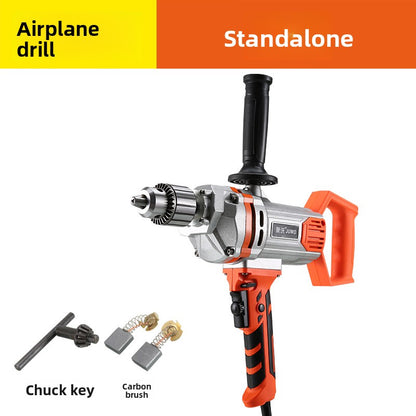 Reversible Electric Hand Drill with Mixing Attachment
