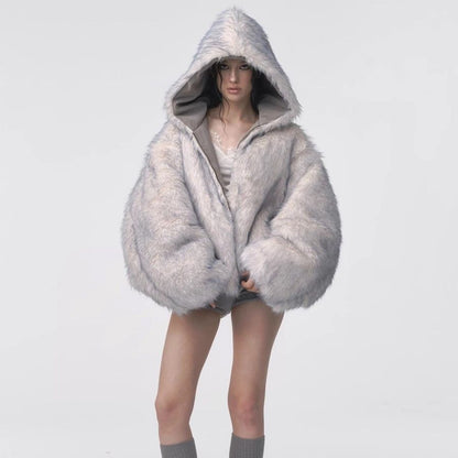 Reversible Fleece Hooded Jacket