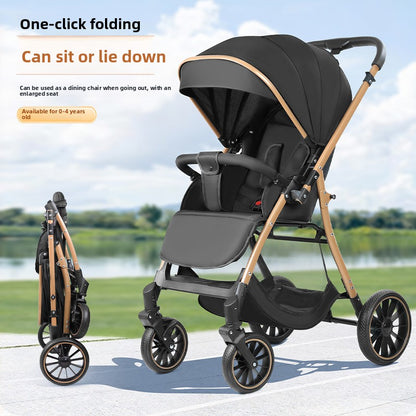 Reversible Four-Wheel Baby Stroller
