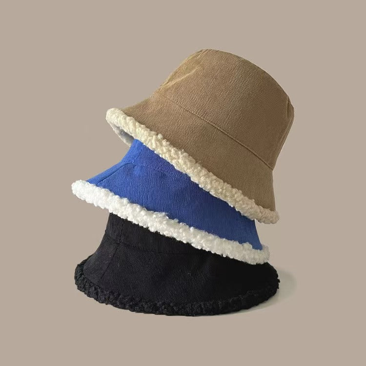 Reversible Lamb Wool Bucket Hat