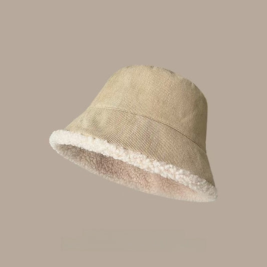 Reversible Lamb Wool Bucket Hat