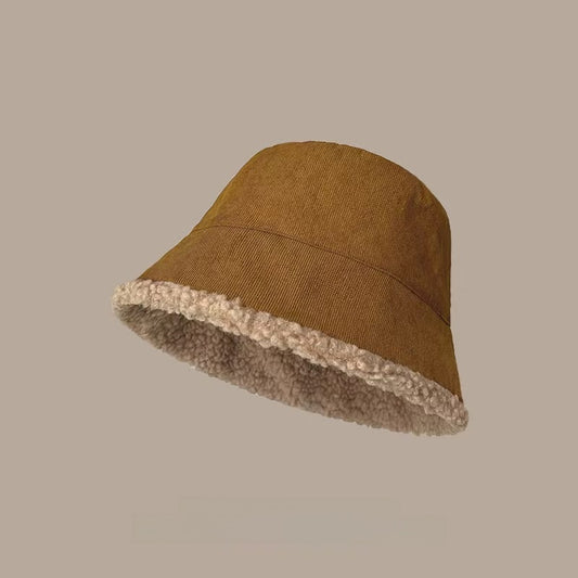 Reversible Lamb Wool Bucket Hat