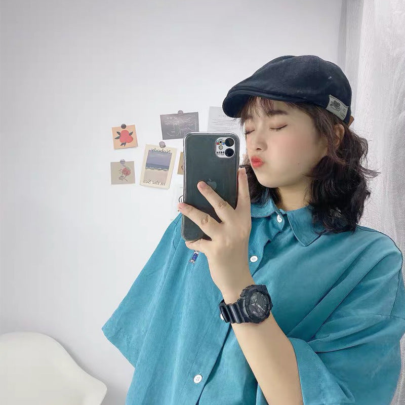 Reversible Patch Label Beret Hat