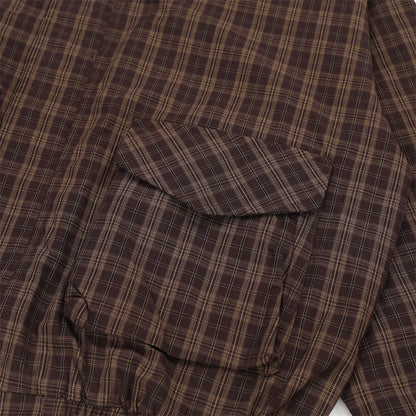 Reversible Plaid Lapel Jacket