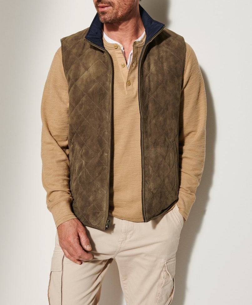 Reversible Suede Vest Jacket