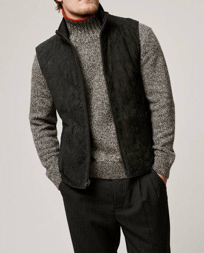 Reversible Suede Vest Jacket