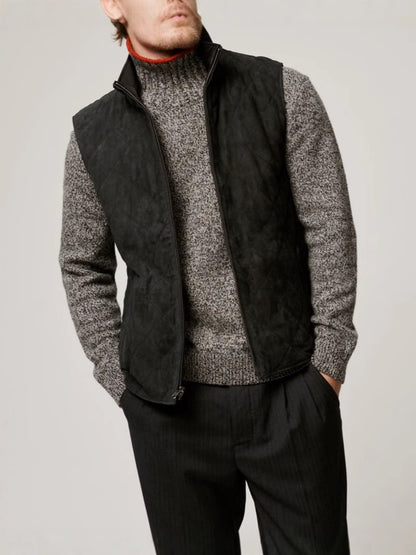 Reversible Suede Vest Jacket