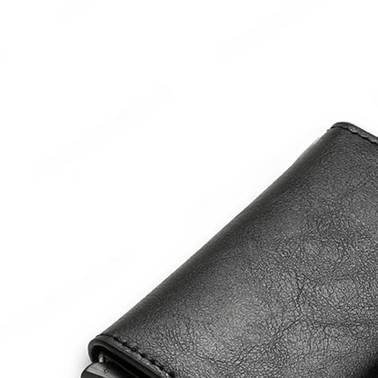 RFID Anti-Theft Automatic Pop-Up Card Holder Carbon Fiber Wallet