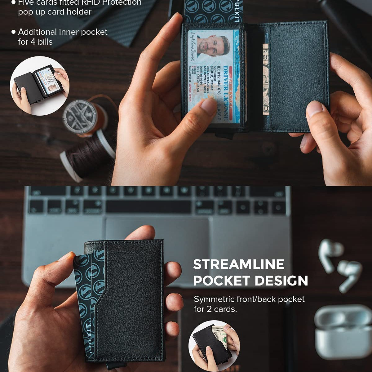 RFID Blocking Aluminum Alloy Card Holder