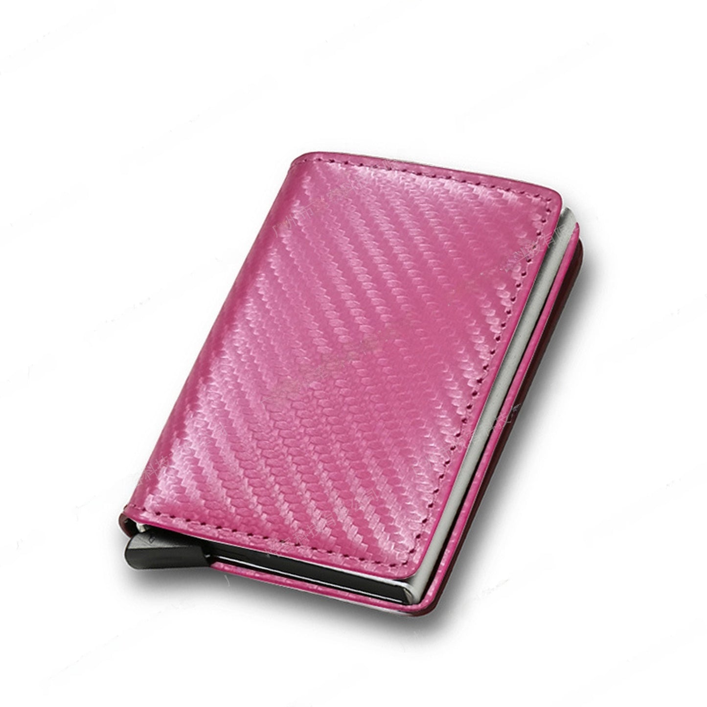RFID Blocking Automatic Pop-Up Ultra-Thin Carbon Fiber Card Holder Wallet