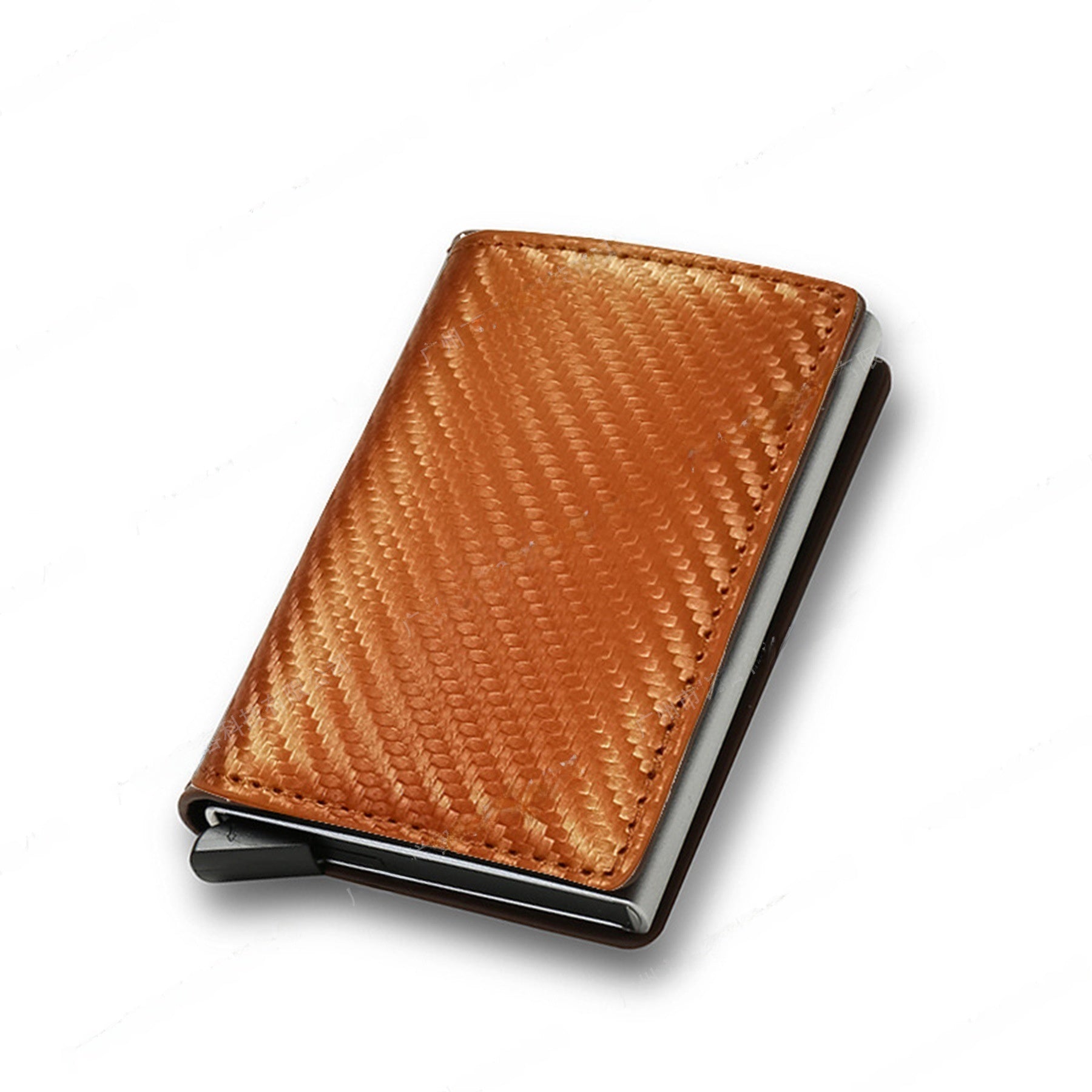 RFID Blocking Automatic Pop-Up Ultra-Thin Carbon Fiber Card Holder Wallet