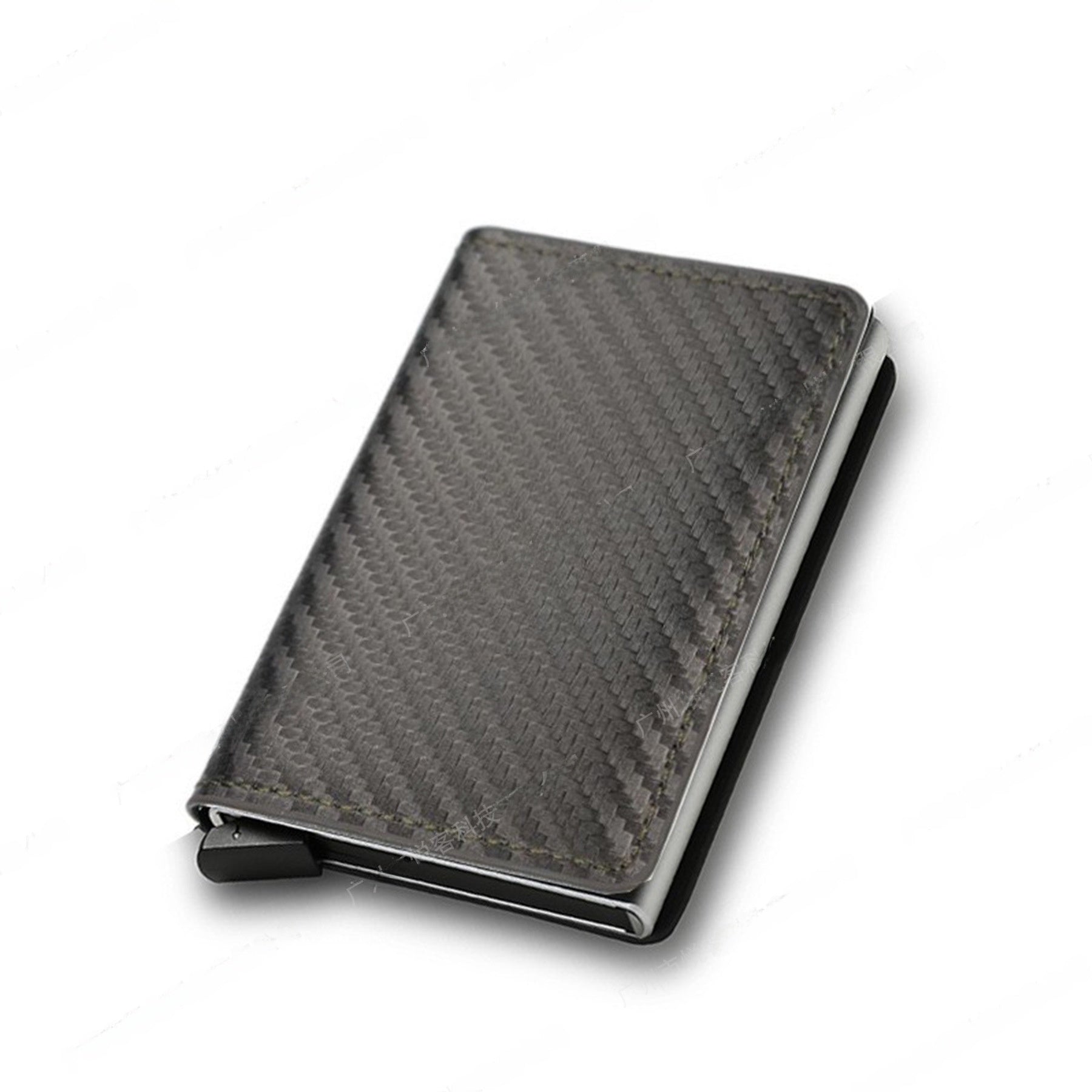 RFID Blocking Automatic Pop-Up Ultra-Thin Carbon Fiber Card Holder Wallet
