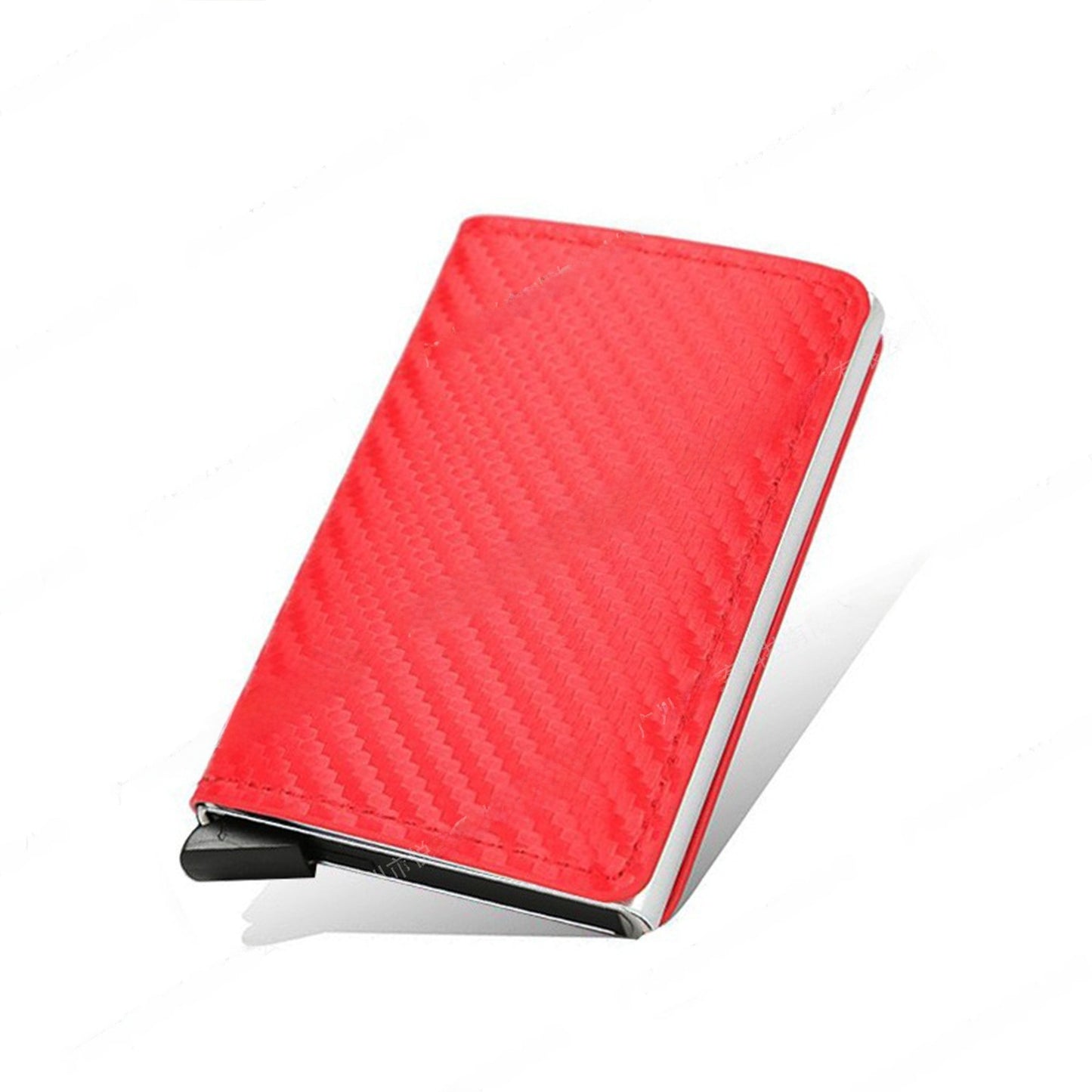 RFID Blocking Automatic Pop-Up Ultra-Thin Carbon Fiber Card Holder Wallet
