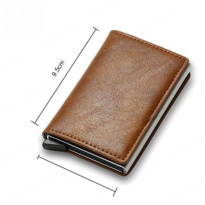 RFID Blocking Automatic Pop-Up Ultra-Thin Carbon Fiber Card Holder Wallet