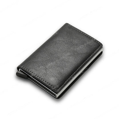RFID Blocking Automatic Pop-Up Ultra-Thin Carbon Fiber Card Holder Wallet