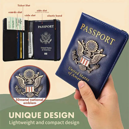 RFID Blocking Passport Holder with Card Slots