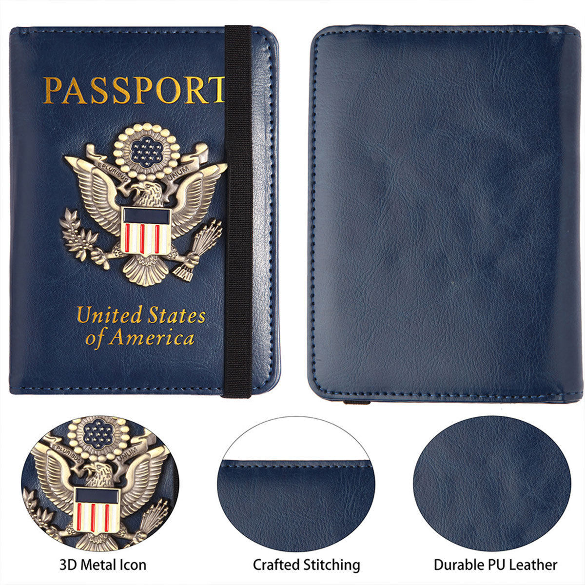 RFID Blocking Passport Holder with Card Slots