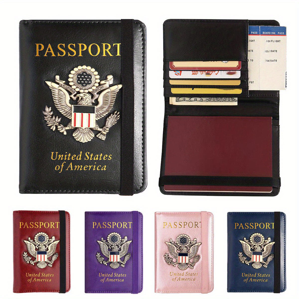 RFID Blocking Passport Holder with Card Slots