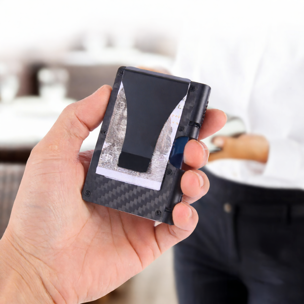 RFID Carbon Fiber Card Holder Wallet