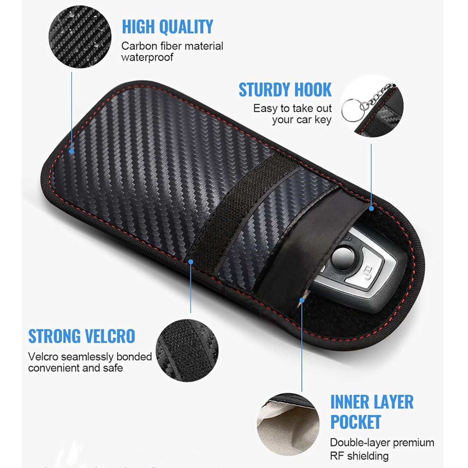 RFID Carbon Fiber Signal Blocking Bag