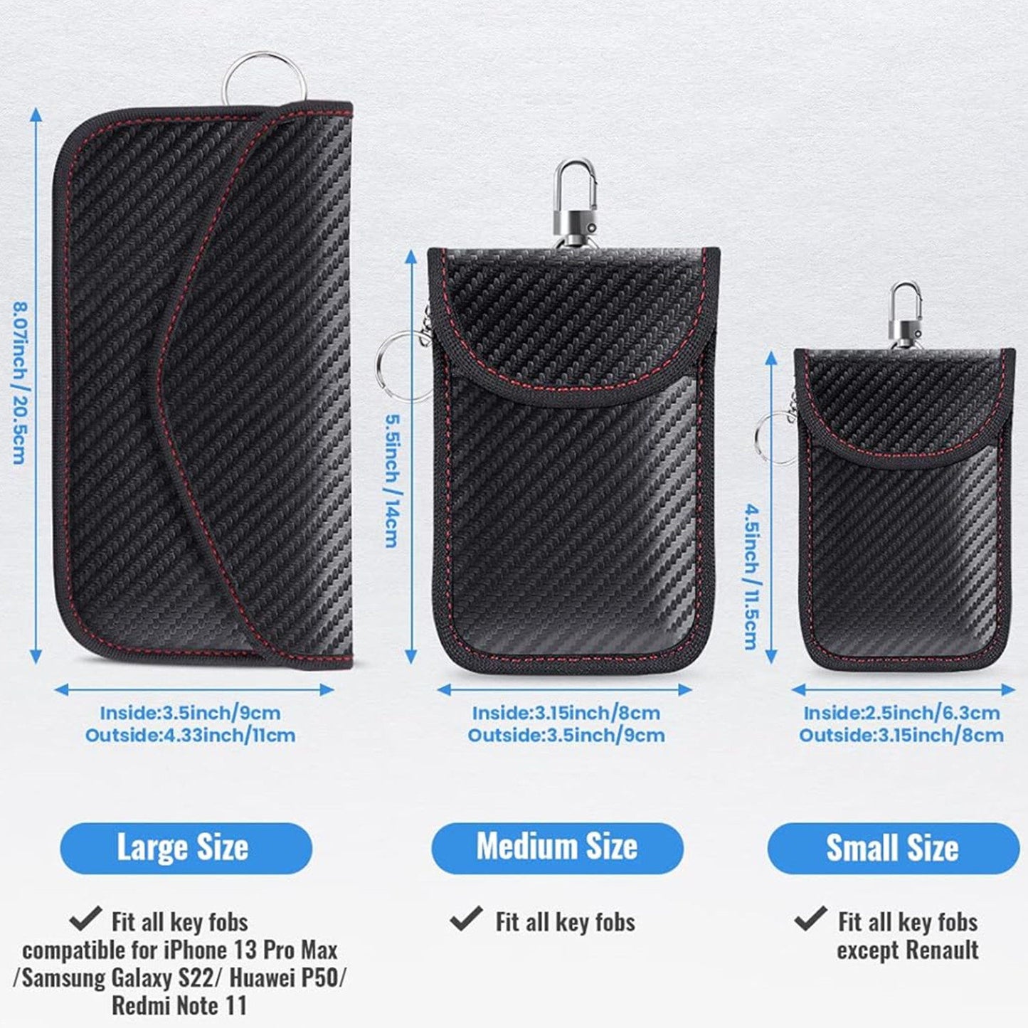 RFID Carbon Fiber Signal Blocking Bag