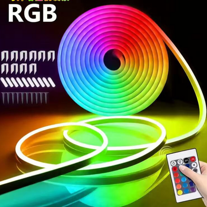 RGB Flexible Silicone Neon Light Strip with Remote Control