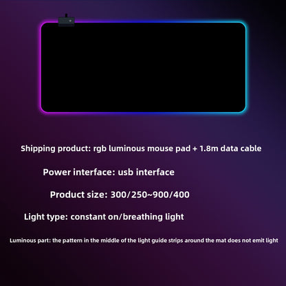 RGB Gaming Mouse Pad with LED Lighting