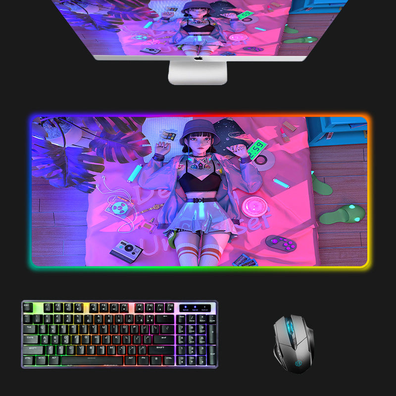 RGB Gaming Mouse Pad with LED Lighting