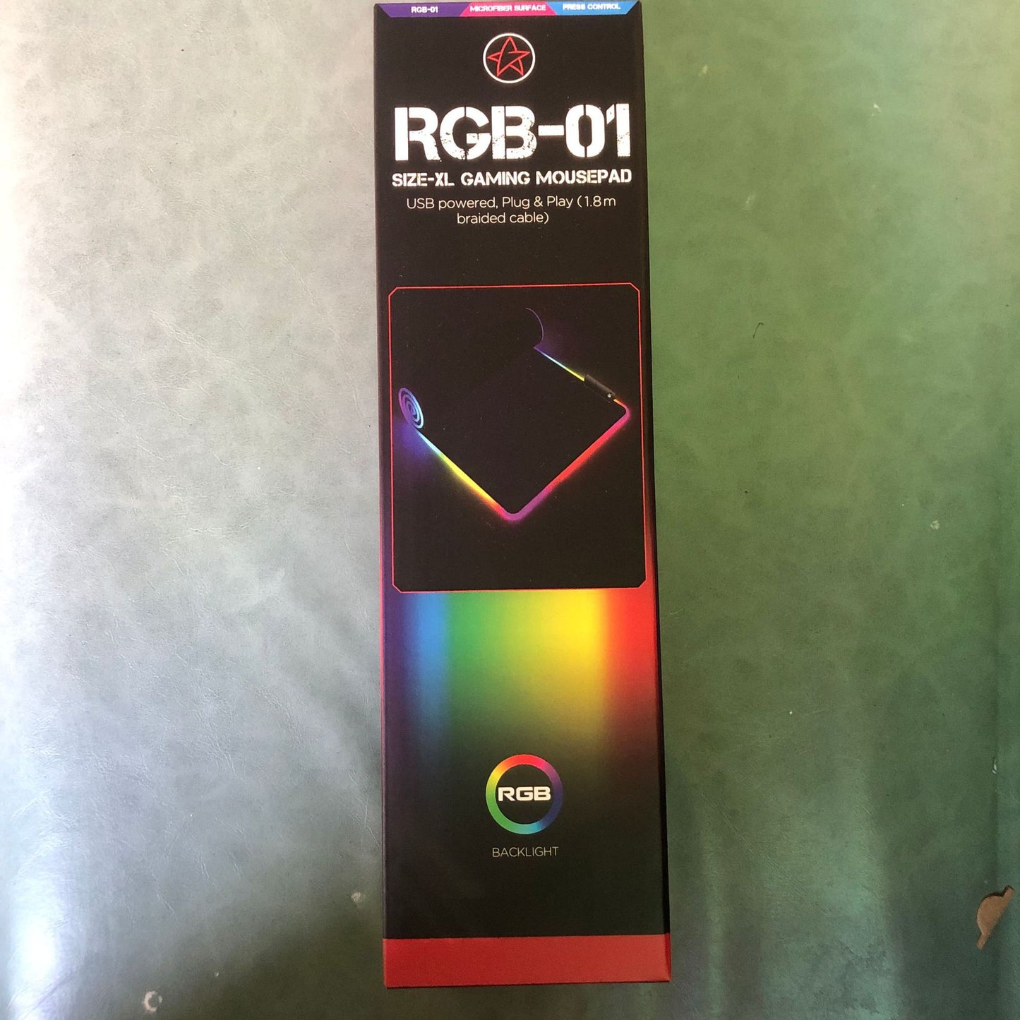 RGB Illuminated Gaming Mouse Pad with Non-Slip Base