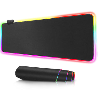 RGB Illuminated Gaming Mouse Pad with Non-Slip Base