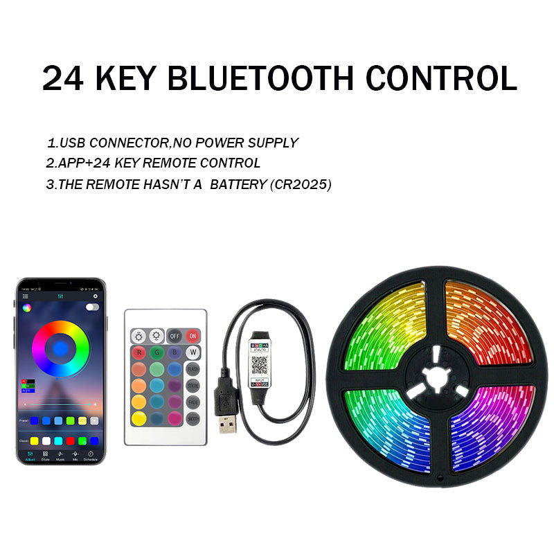 RGB LED Light Strip with Bluetooth Control