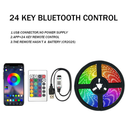 RGB LED Light Strip with Bluetooth Control