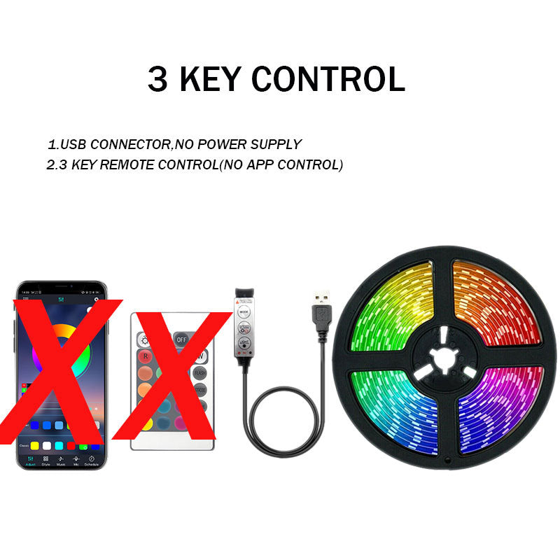 RGB LED Light Strip with Bluetooth Control