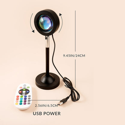 RGB Sunset Projection Lamp with Remote