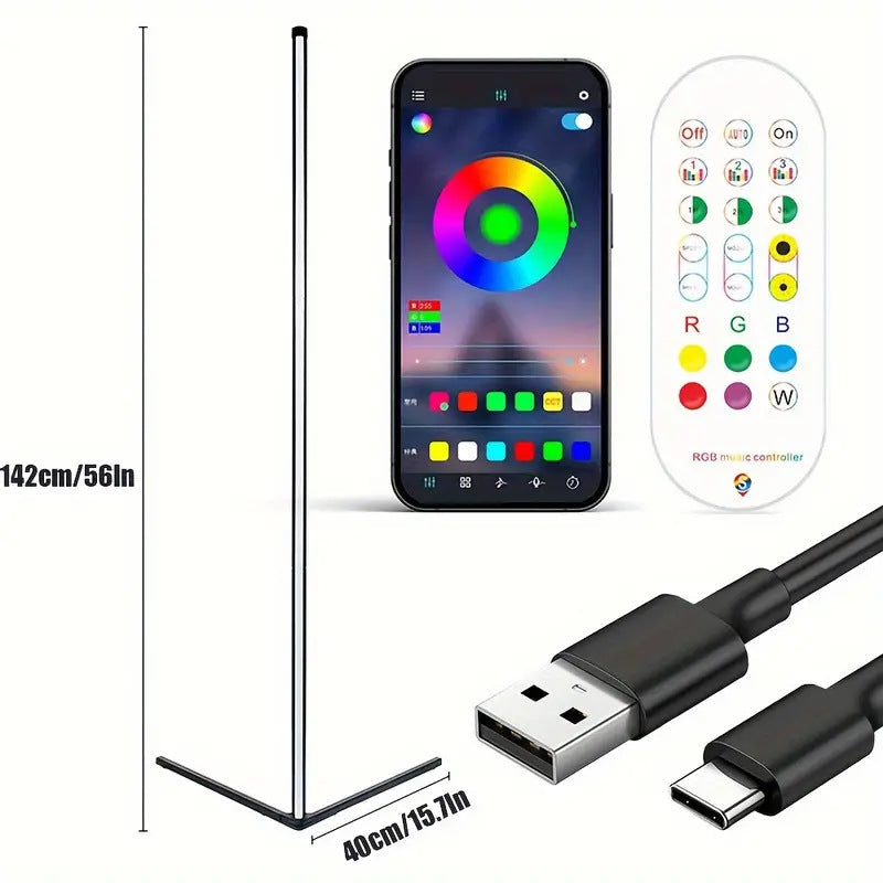 RGBIC WiFi Floor Ambient Light with Remote Control