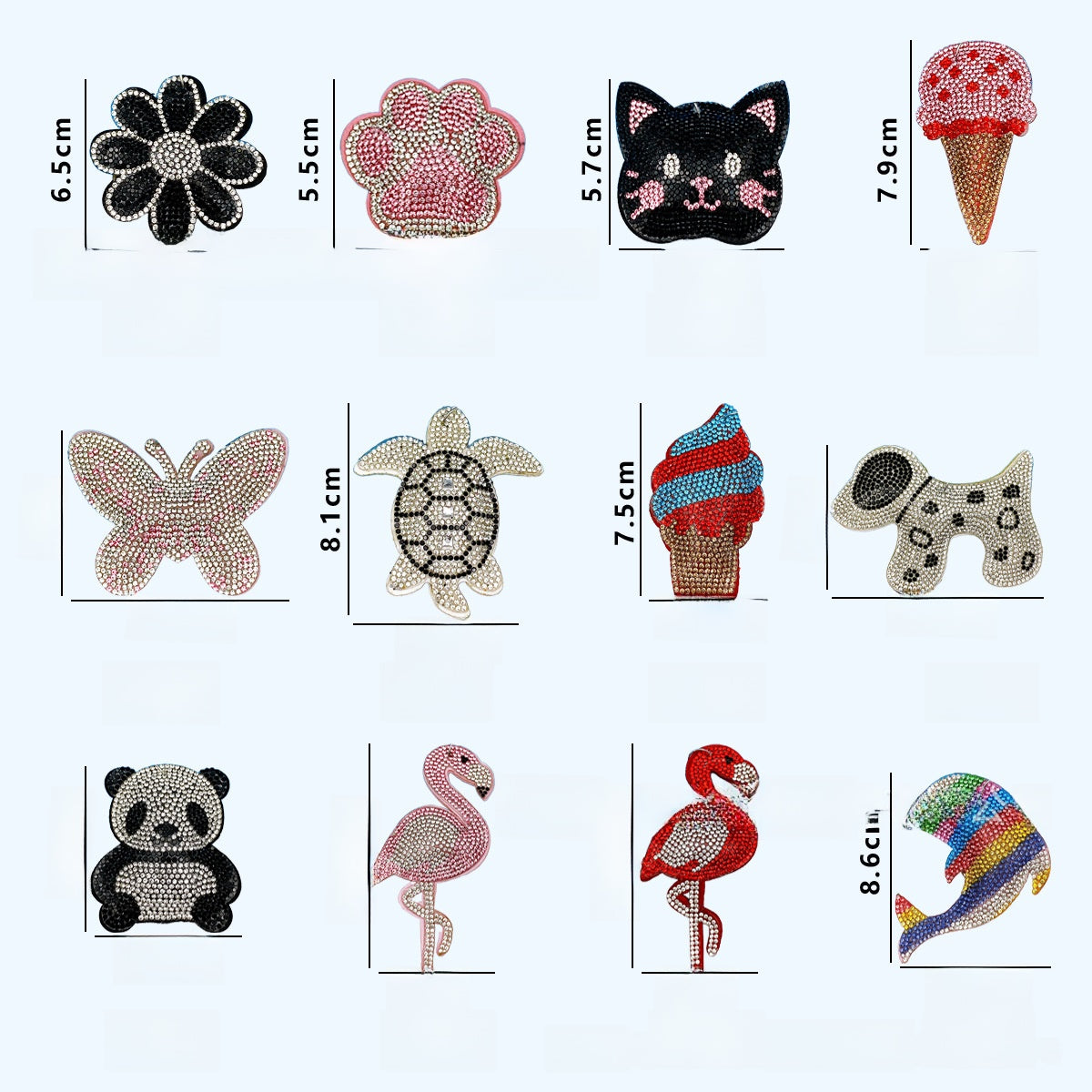 Rhinestone Animal Keychain Pendant