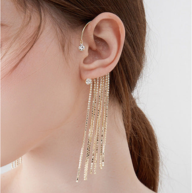Rhinestone Butterfly Ear Cuff Clip On