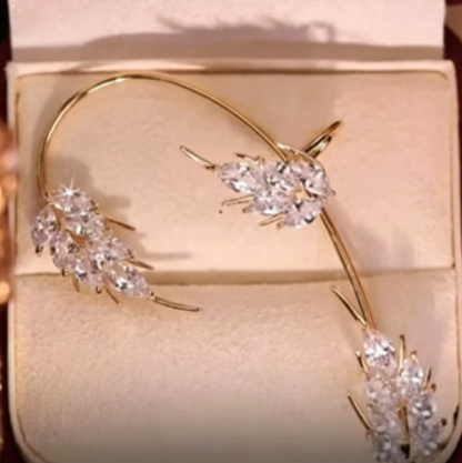 Rhinestone Butterfly Ear Cuff Clip On