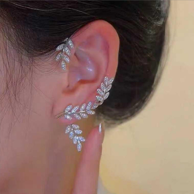 Rhinestone Butterfly Ear Cuff Clip On