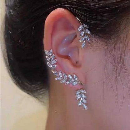 Rhinestone Butterfly Ear Cuff Clip On