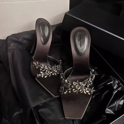 Rhinestone Chain High Heel